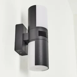 hofstein Applique murale d'extérieur Baulund LED Anthracite, 1 lumière, Détecteur de mouvement