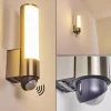 hofstein Applique murale d'extérieur Vasön LED Acier inoxydable, 1 lumière, Détecteur de mouvement