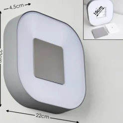 hofstein Applique murale d'extérieur Feldsted LED Argenté, 1 lumière, Changeur de couleurs