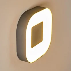 hofstein Applique murale d'extérieur Feldsted LED Argenté, 1 lumière, Changeur de couleurs