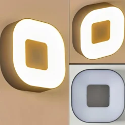 hofstein Applique murale d'extérieur Feldsted LED Argenté, 1 lumière