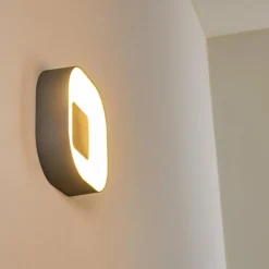 hofstein Applique murale d'extérieur Feldsted LED Argenté, 1 lumière