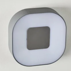 hofstein Applique murale d'extérieur Feldsted LED Argenté, 1 lumière