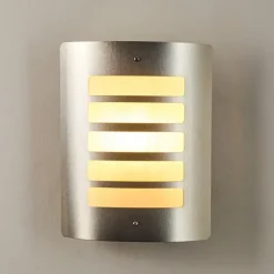 hofstein Applique murale d'extérieur Alslev Acier inoxydable, 1 lumière