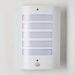 hofstein Applique murale d'extérieur Alslev Blanc, 1 lumière, Détecteur de mouvement