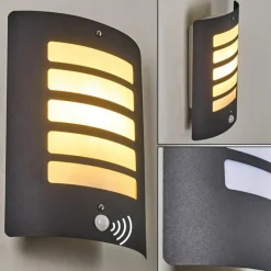 hofstein Applique murale d'extérieur Alslev Anthracite, 1 lumière, Détecteur de mouvement