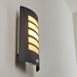 hofstein Applique murale d'extérieur Alslev Anthracite, 1 lumière, Détecteur de mouvement