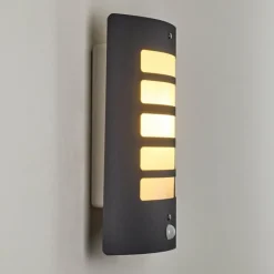 hofstein Applique murale d'extérieur Alslev Anthracite, 1 lumière, Détecteur de mouvement