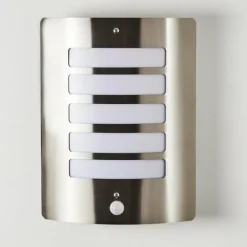 hofstein Applique murale d'extérieur Alslev Acier inoxydable, 1 lumière, Détecteur de mouvement