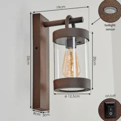 hofstein Applique murale d'extérieur Fulham Rouille, 1 lumière