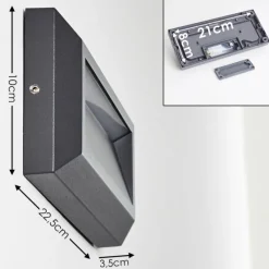 hofstein Applique murale d'extérieur Alkmaar LED Anthracite, 1 lumière