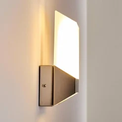 hofstein Applique murale d'extérieur Clear LED Nickel mat, 1 lumière
