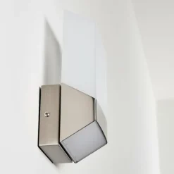 hofstein Applique murale d'extérieur Clear LED Nickel mat, 1 lumière