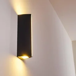 hofstein Applique murale d'extérieur Rotterdamm LED Noir, 1 lumière
