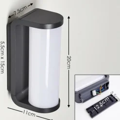 hofstein Applique murale d'extérieur Novelle LED Anthracite, 1 lumière