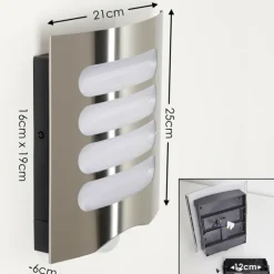 hofstein Applique murale d'extérieur Meja LED Anthracite, 1 lumière, Détecteur de mouvement