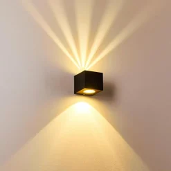 hofstein Applique murale d'extérieur Jonava LED Noir, 2 lumières