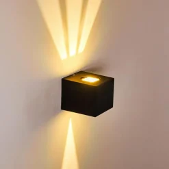 hofstein Applique murale d'extérieur Jonava LED Noir, 2 lumières