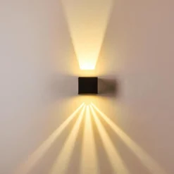 hofstein Applique murale d'extérieur Jonava LED Noir, 2 lumières