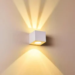 hofstein Applique murale d'extérieur Jonava LED Blanc, 2 lumières