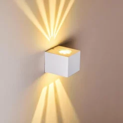 hofstein Applique murale d'extérieur Jonava LED Blanc, 2 lumières