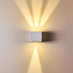 hofstein Applique murale d'extérieur Jonava LED Blanc, 2 lumières