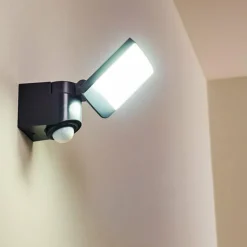 hofstein Applique murale d'extérieur Larvik LED Anthracite, 1 lumière, Détecteur de mouvement