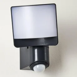 hofstein Applique murale d'extérieur Larvik LED Anthracite, 1 lumière, Détecteur de mouvement