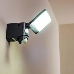 hofstein Applique murale d'extérieur Larvik LED Anthracite, 1 lumière, Détecteur de mouvement