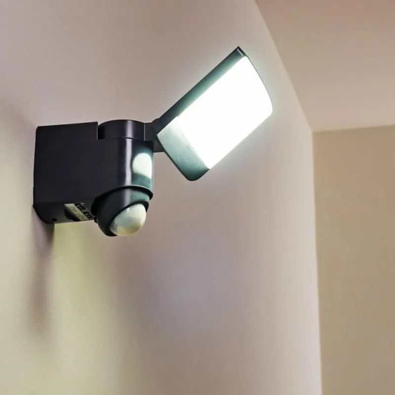 hofstein Applique murale d'extérieur Larvik LED Anthracite, 1 lumière, Détecteur de mouvement