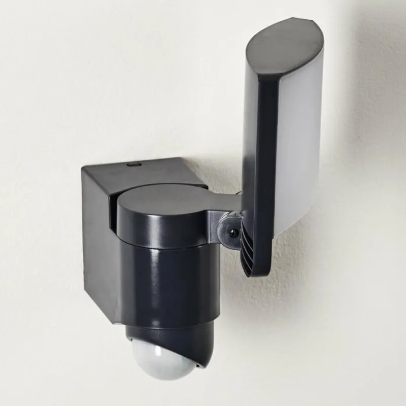 hofstein Applique murale d'extérieur Larvik LED Anthracite, 1 lumière, Détecteur de mouvement