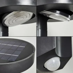 hofstein Applique murale d'extérieur Townsville LED Noir, 1 lumière, Détecteur de mouvement