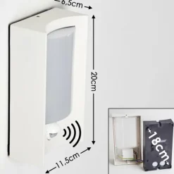 hofstein Applique murale d'extérieur Nordkapp LED Blanc, 1 lumière, Détecteur de mouvement