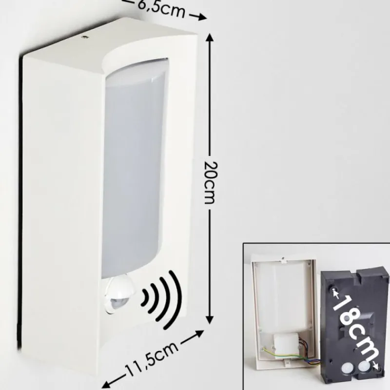 hofstein Applique murale d'extérieur Nordkapp LED Blanc, 1 lumière, Détecteur de mouvement