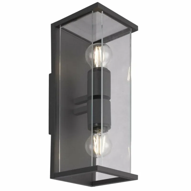 Luminaires Mantra Applique murale d'extérieur Mantra MERIBEL Gris, 2 lumières