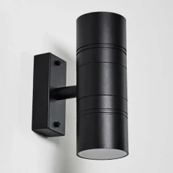 hofstein Applique murale d'extérieur Froslev LED Noir, 2 lumières