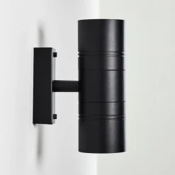 hofstein Applique murale d'extérieur Froslev LED Noir, 2 lumières