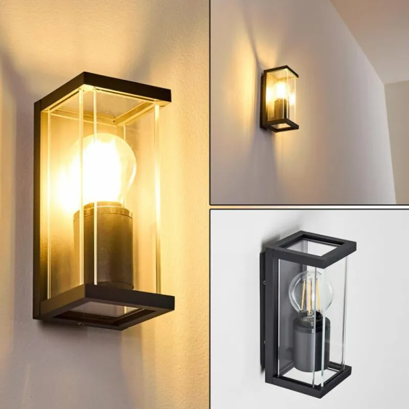 hofstein Applique murale d'extérieur Skeldegaard Noir, 1 lumière