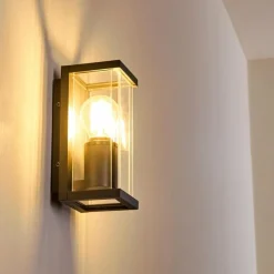 hofstein Applique murale d'extérieur Skeldegaard Noir, 1 lumière