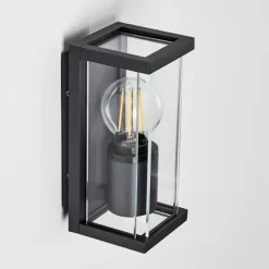 hofstein Applique murale d'extérieur Skeldegaard Noir, 1 lumière