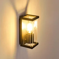 hofstein Applique murale d'extérieur Skeldegaard Noir, 1 lumière