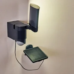 hofstein Applique murale d'extérieur Larvik LED Anthracite, 1 lumière, Détecteur de mouvement