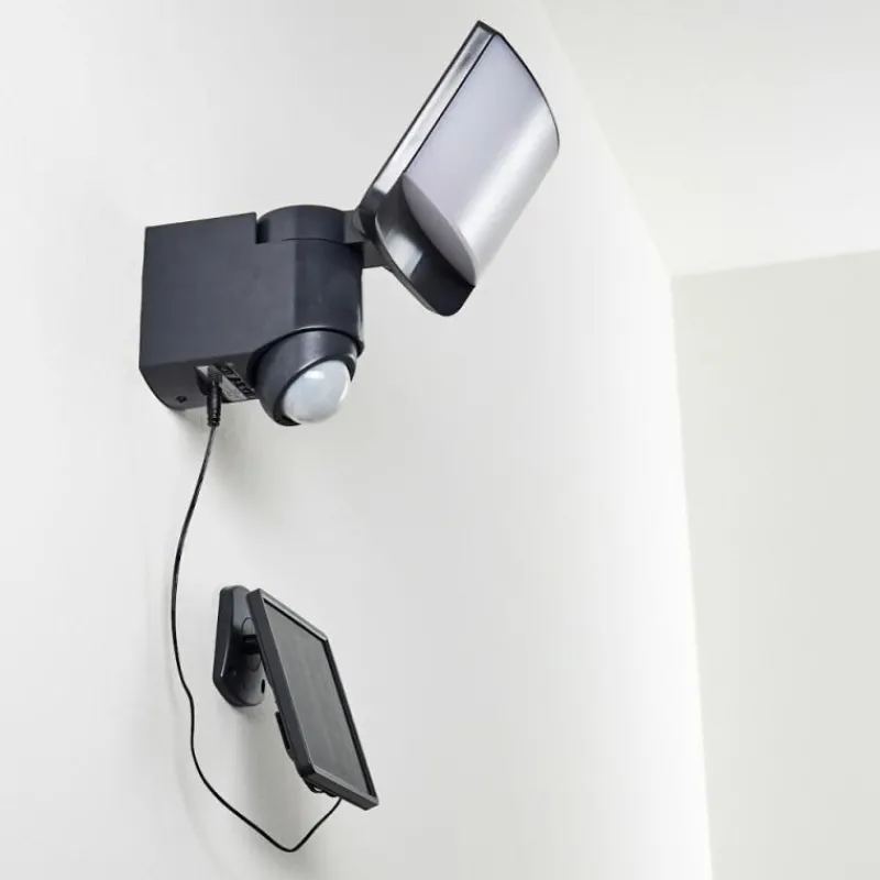 hofstein Applique murale d'extérieur Larvik LED Anthracite, 1 lumière, Détecteur de mouvement