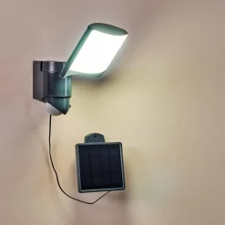 hofstein Applique murale d'extérieur Larvik LED Anthracite, 1 lumière, Détecteur de mouvement