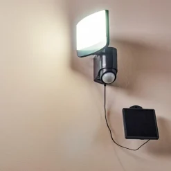 hofstein Applique murale d'extérieur Larvik LED Anthracite, 1 lumière, Détecteur de mouvement