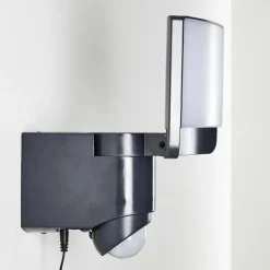 hofstein Applique murale d'extérieur Larvik LED Anthracite, 1 lumière, Détecteur de mouvement