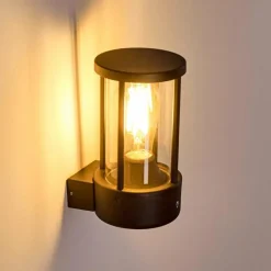 hofstein Applique murale d'extérieur Frederiks LED Noir, 1 lumière