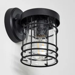 hofstein Applique murale d'extérieur Bjerndrup Noir, 1 lumière