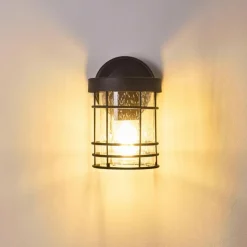 hofstein Applique murale d'extérieur Bjerndrup Noir, 1 lumière