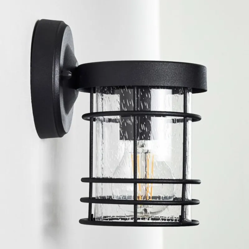 hofstein Applique murale d'extérieur Bjerndrup Noir, 1 lumière